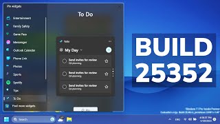 new windows 11 build 25352 – big changes in the canary channel, new widgets picker and more