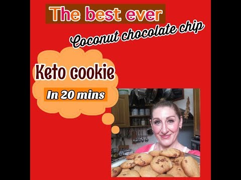 The best ever coconut chocolate chip Keto cookies in only 20 minutes