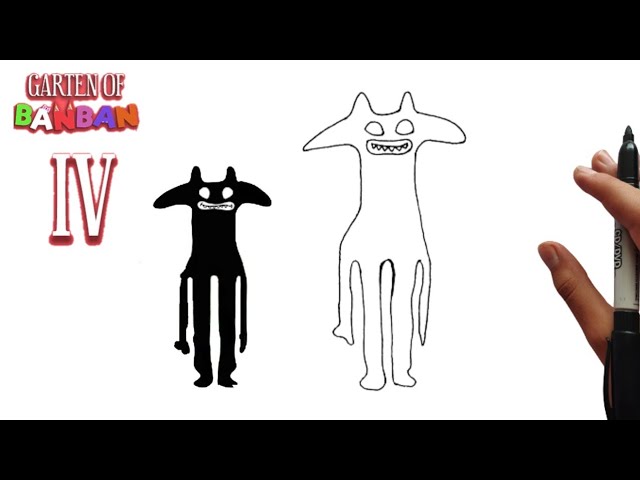 How To Draw Mr. Grimm - Garten of Banban 4  Easy Step By Step Drawing  Tutorial 