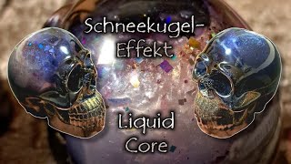 #621 Totenköpfe mit Schneekugeleffekt 💀✨️ Liquid Core 💀✨️ Epoxidharz 💀✨️ Resin