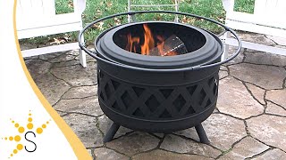 Sunnydaze 30' Crossweave Wood-Burning Smokeless Fire Pit - NB-977