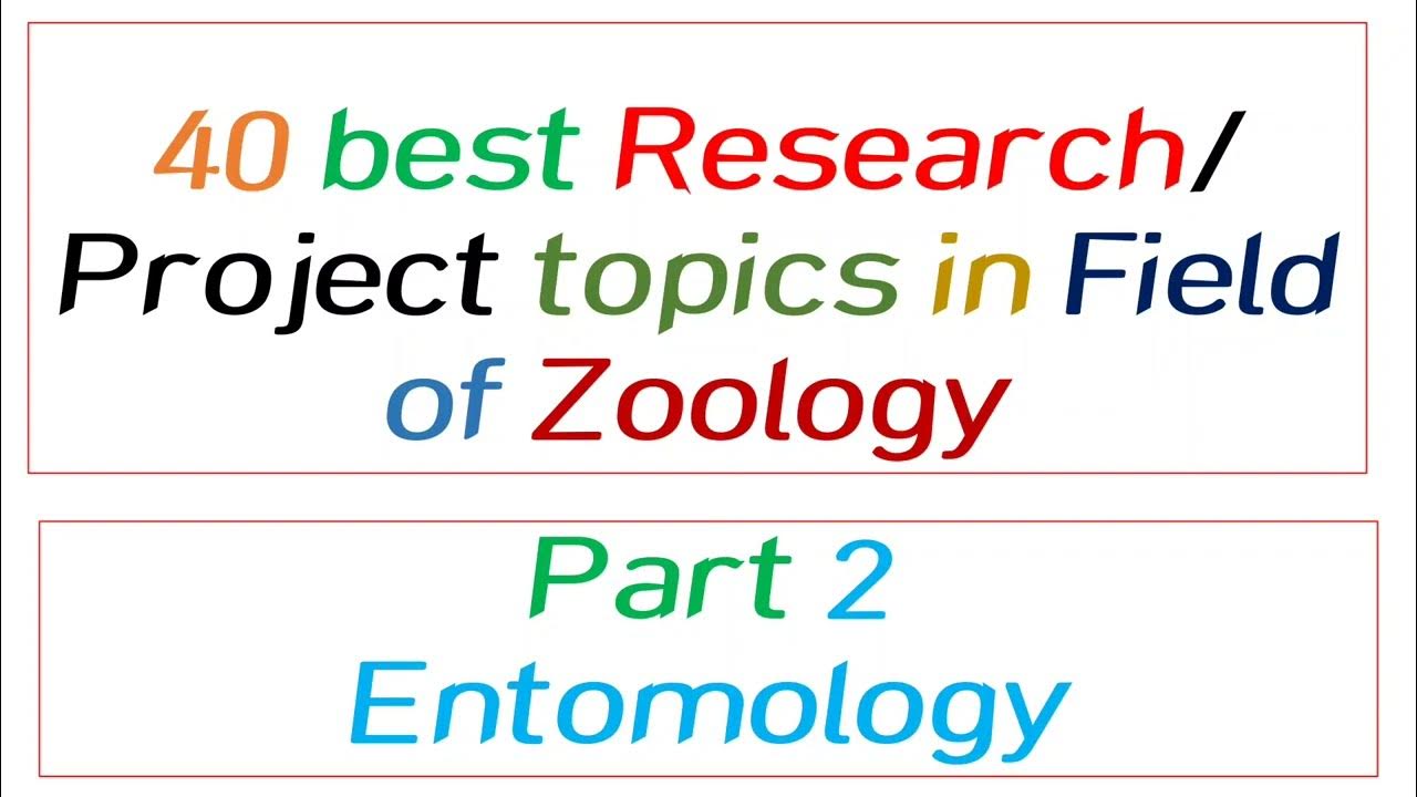 research project topics in zoology