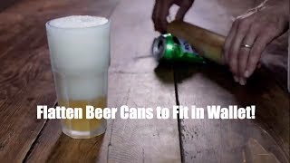 Beer Can Flattened By Rolling Pin
