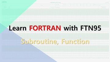 포트란, 서브루틴, 함수(Subroutine, Functions, finite difference matrix)