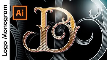 How to make Custom Type Designs - Letter D Monogram - in Adobe Illustrator