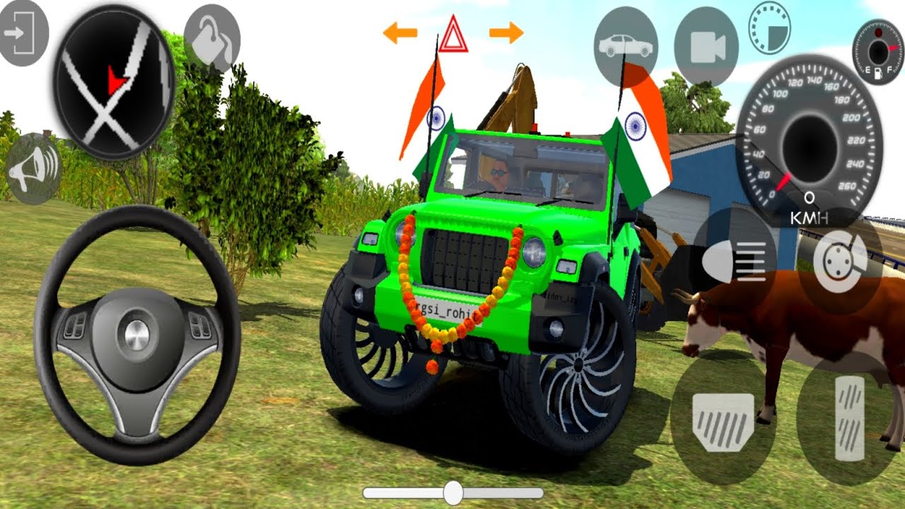 Dollar [Song] Indian Car 😈Simulator 3d Games | Mahindra Purple Thar Driving - Android Gameplay