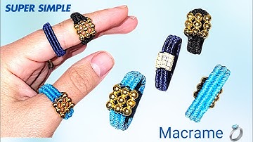 Ring 💍  Macrame Tutorial / how to make beaded macrame ring | #tutorial @EliKnots