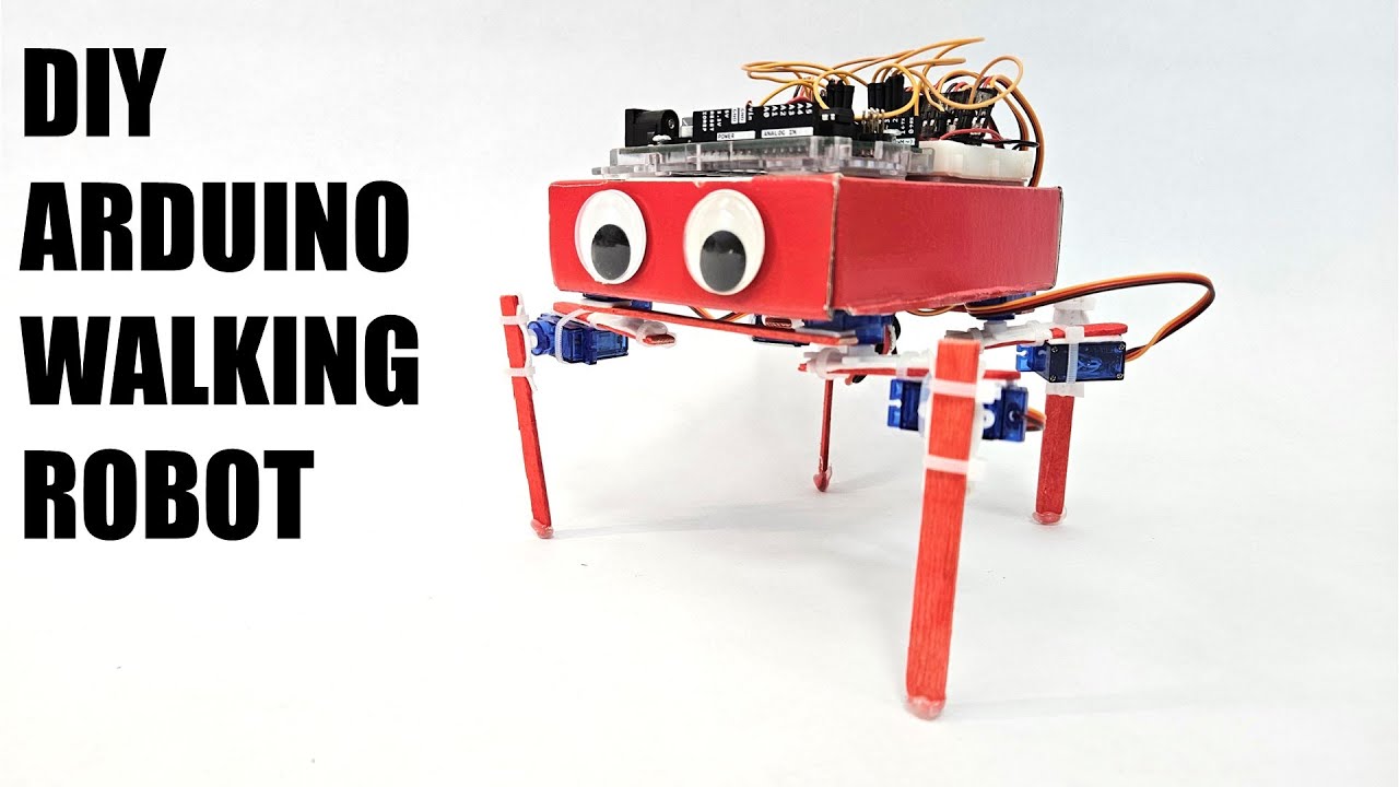 How to Build a Walking Arduino Robot (Quadruped) with Cheap Materials