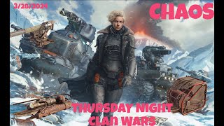 Crossout CHAOS Clan Battles Thursday Night 3/28