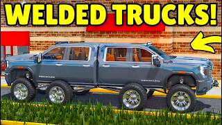 I Welded TWO Work Trucks Into ONE Using my Welder in APM | Roblox American Plains Mudding