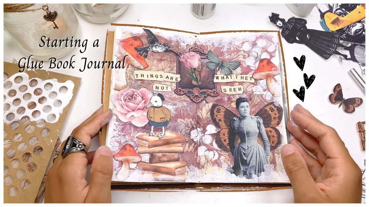 Starting a Glue Book Journal! + Journal With Me ♡ journaling YouTube