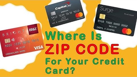 Where is ZIP code for Credit Card?