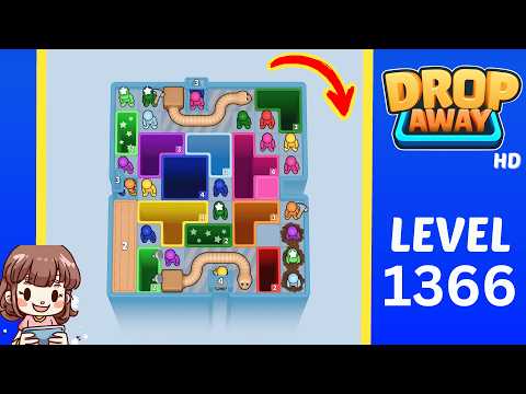 Drop Away Level 1366 Solution Walkthrough