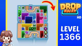 Drop Away Level 1366 Solution Walkthrough