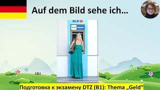 Auf dem Bild sehe ich  Thema Geld