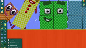 Numberblocks, the floor is lava part 1 #algodoo￼￼￼￼