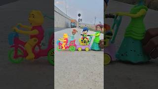 Remote Control Scooter Girl and Monkey Rickshaw Unboxing and Testing Short Video ||
