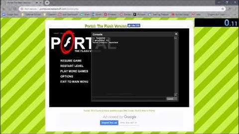 Portal: The Flash Version 00:00.110 Cheat% Speedrun | Portal