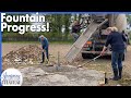 Chateau courtyard fountain progress  the foundation goes in   journey to the chteau ep 200