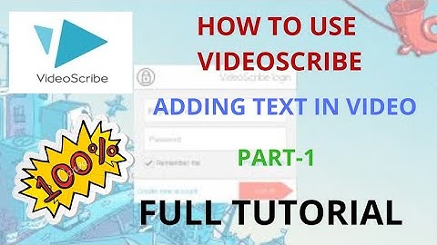 Videoscribe tutorial in Hindi | adding text tutorial | part -1| #learninlockdown