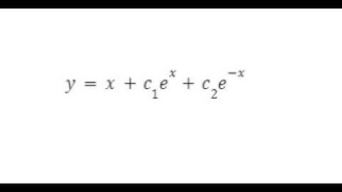 [Tagalog] ELIMINATION OF ARBITRARY CONSTANTS #15 |  y=x+c1e^x+c2e^-x