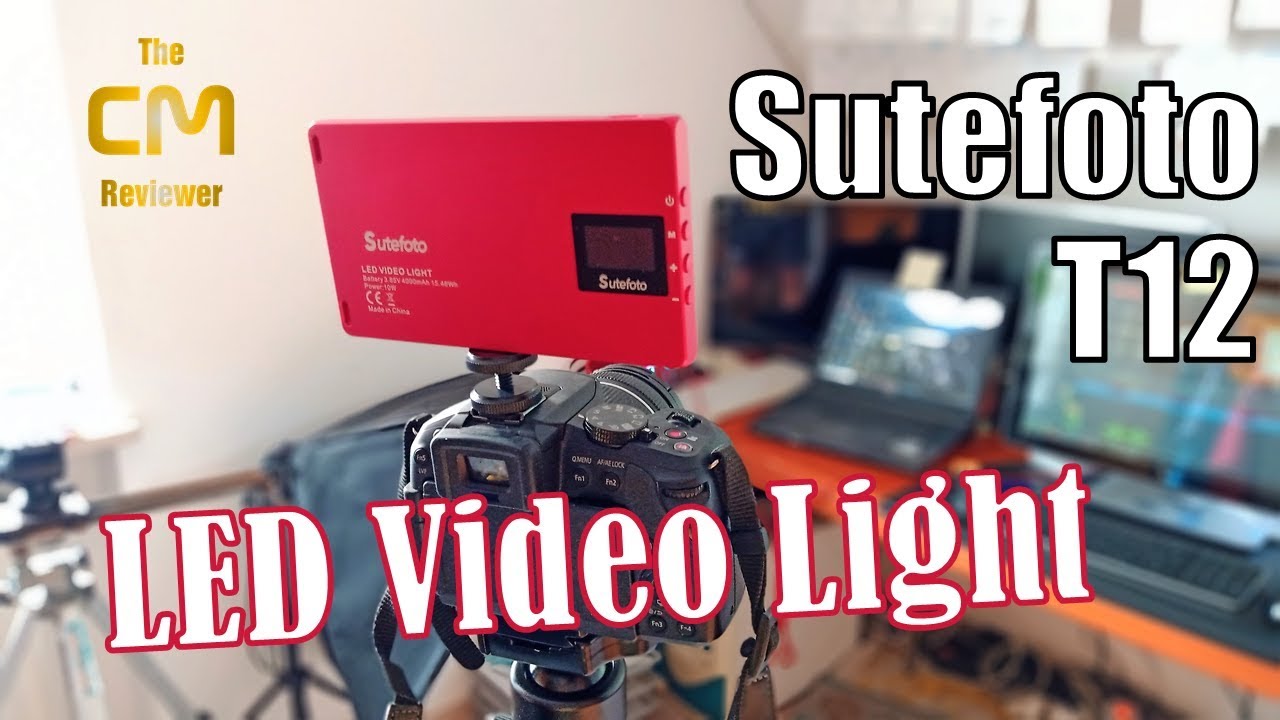Sutefoto T12 LED Video Lamp Video Leuchte mit OLED Display Hands