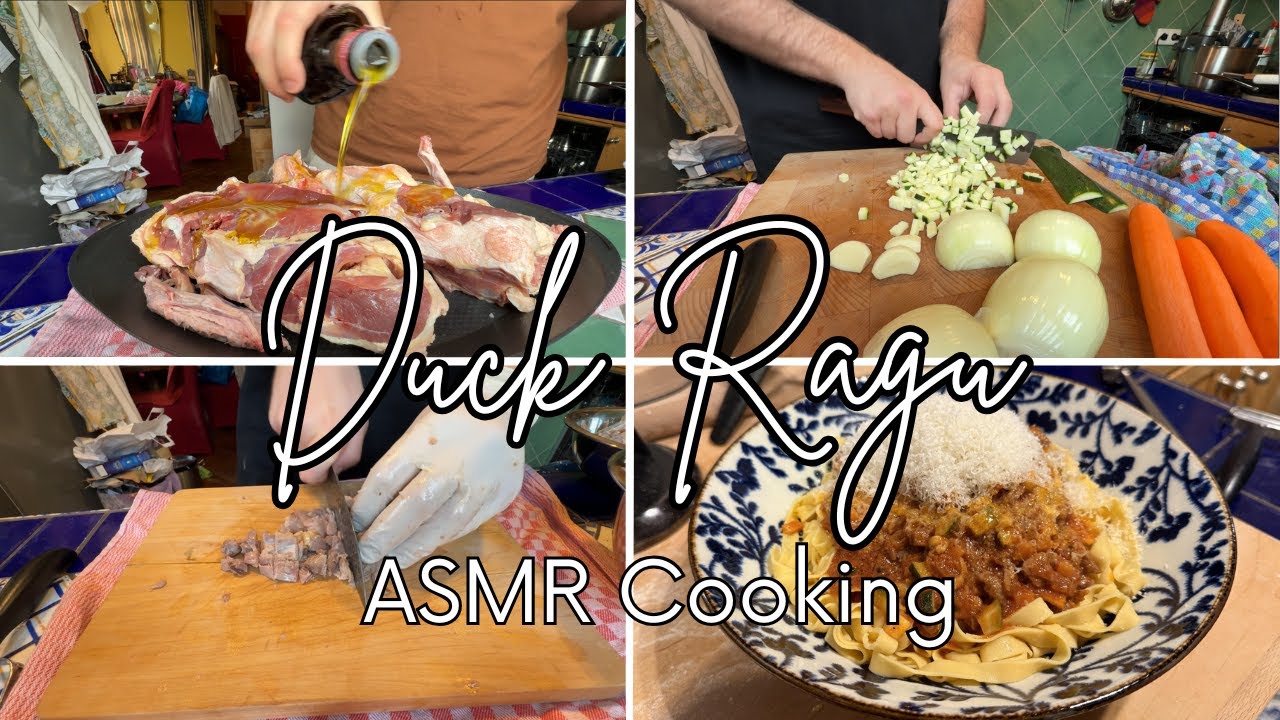 ASMR Cooking | Homemade Pasta with Duck Ragu