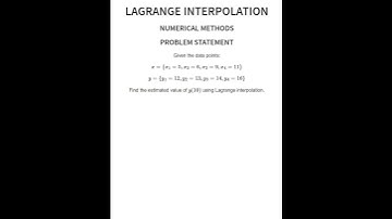 Lagrange Interpolation 🎯 Estimate Any Value with Polynomials! #mathshorts #numericalmethods