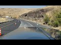 The Trucker's View Coming Down Cabbage Hill in Oregon