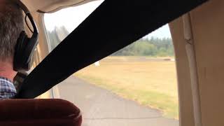 Sid Taxiing the Plane on Orcas Island