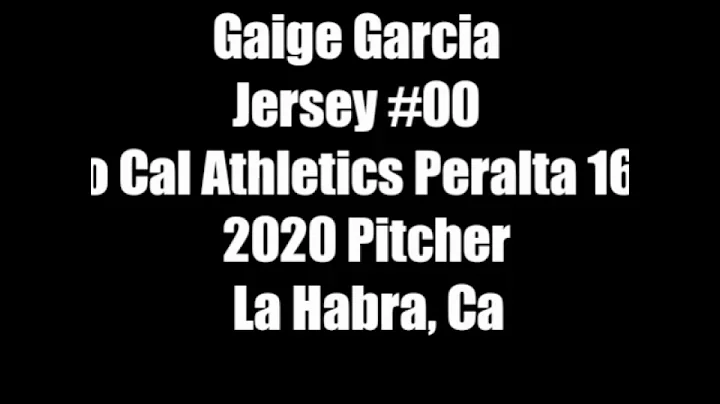 2020 Gaige Garcia Softball Skills Video (Hitting) ...