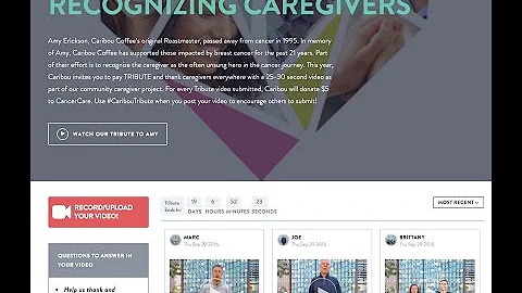 Caribou Coffee x CancerCare - A Tribute to Caregivers