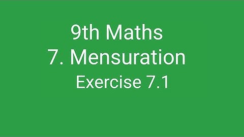 9th standard Maths/ 7.Mensuration/ Exercise 7.1/page no.251/sum no.6,7,8,9,10 @easymagicmaths5543