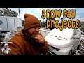 Snowed In ~ Opie&#39;s First Snow Angel &amp; Solar &amp; Security Work