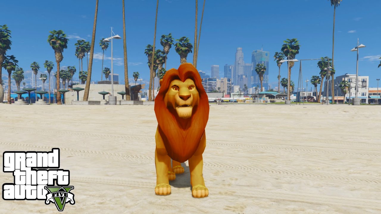 GTA 5 LION KING MOD (GTA 5 Mods Gameplay) YouTube
