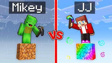 Mikey Block vs JJ Super Block Survival Battle in Minecraft (Maizen)