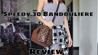 Louis Vuitton Speedy 30 Bandouliere Damier Ebene Review 