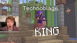 Technoblade rides PIG like a KING (TommyInnit HILARIOUS Laugh)