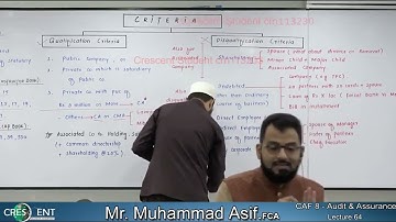 CAF-8-Audit Assurance lecture 64  by Sir Asif CA
