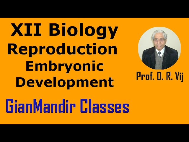 XII Biology | Reproduction | Embryonic Development by Inderpal Sir