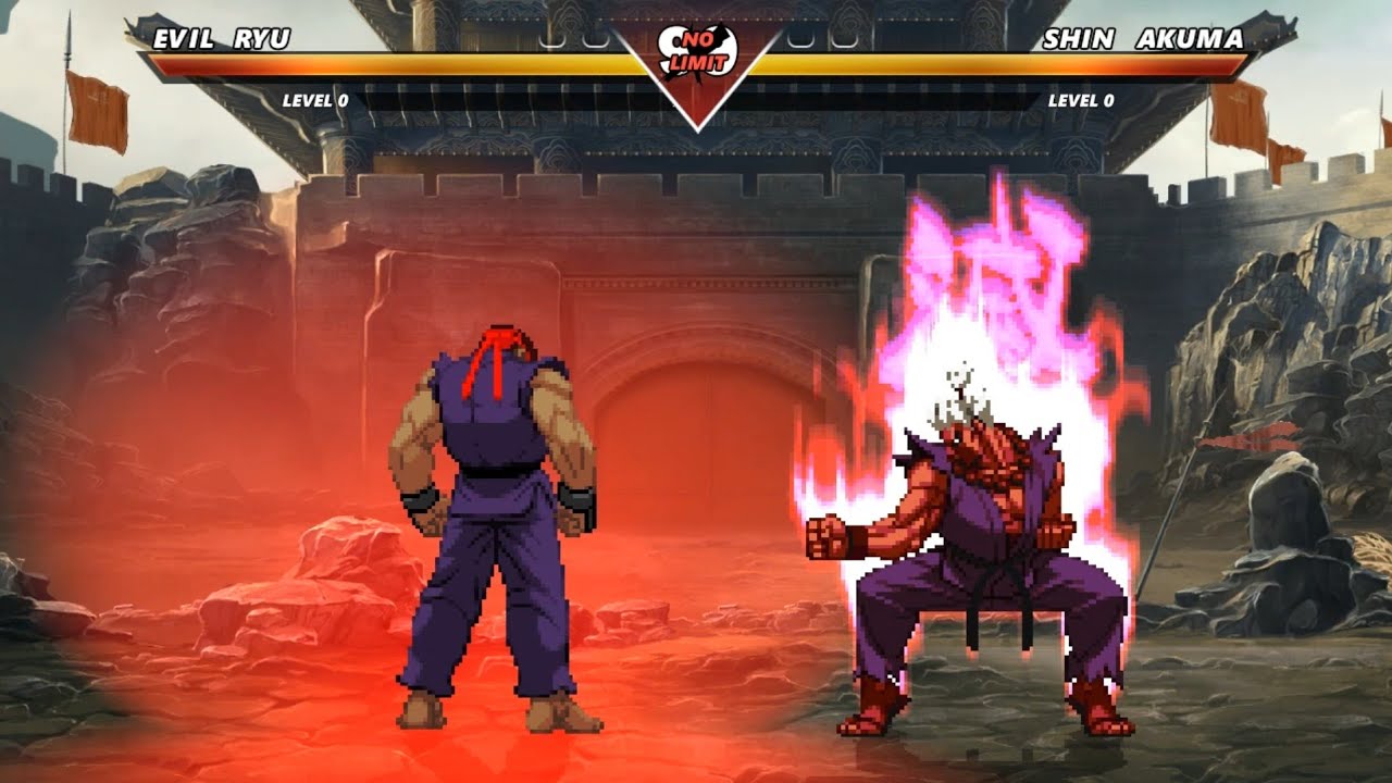 EVIL RYU vs SHIN AKUMA - The most epic fight 🔥 - YouTube