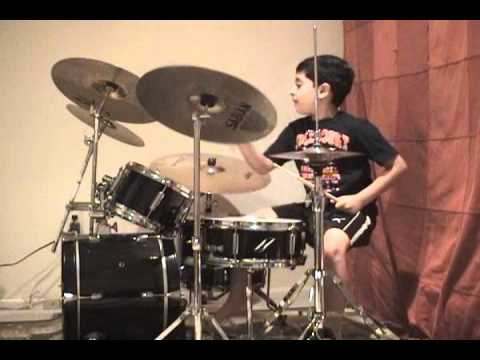 Rush - Tom Sawyer Drum Cover Raghav 6 year old drummer