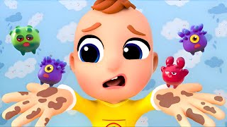 Big Germs are Making a Mess Wash Your Hands Song | Baby Angel | Nursery Rhymes & Kids Songs!