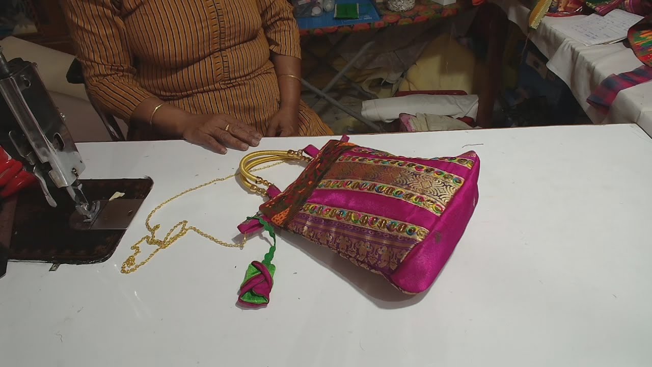 पार्टी के लिए खास पर्स बनायें / HOW TO MAKE BEAUTIFUL PARTY WEAR PURSE-STEP BY STEP - TUTORIAL