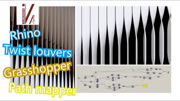 Rhino,Grasshopper for beginners, Twist louvers