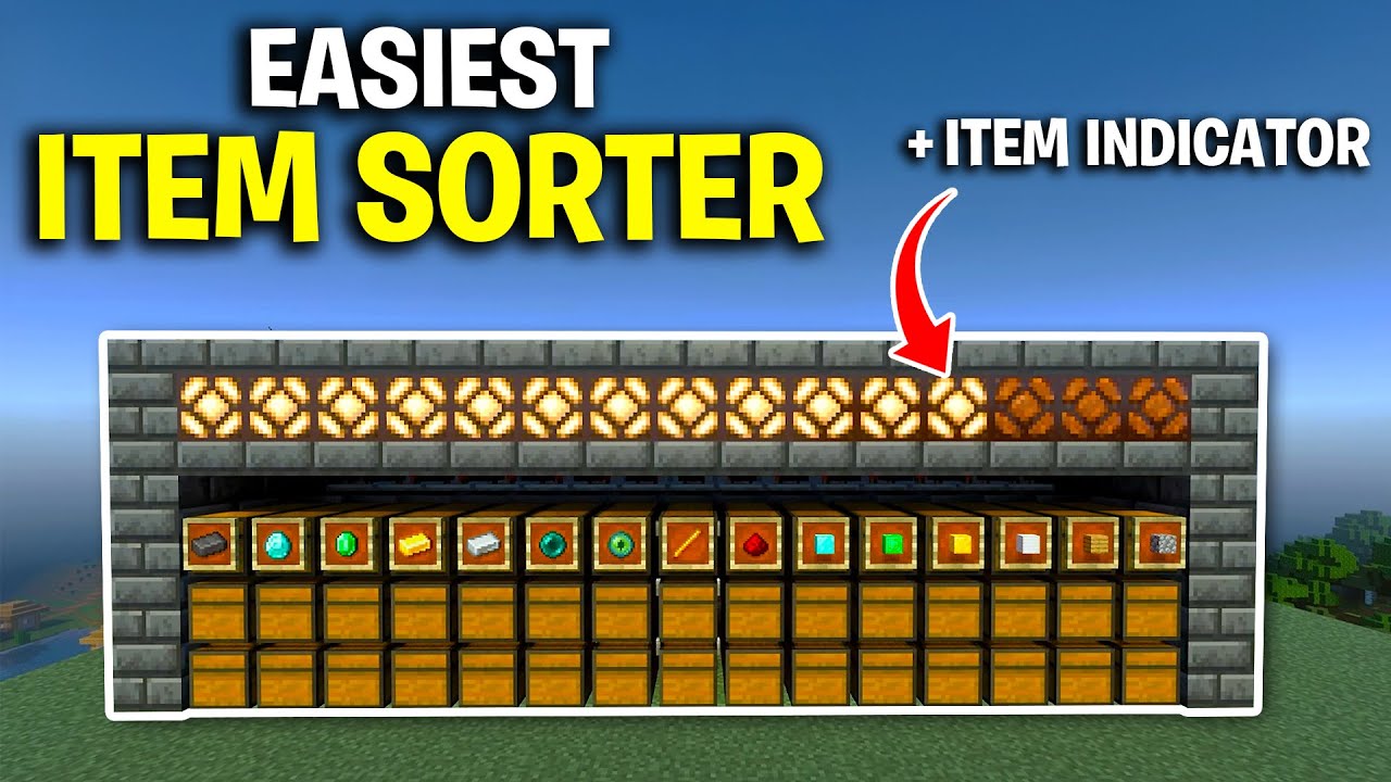 Неубиваемый сортировщик предметов для Minecraft Bedrock 1.21