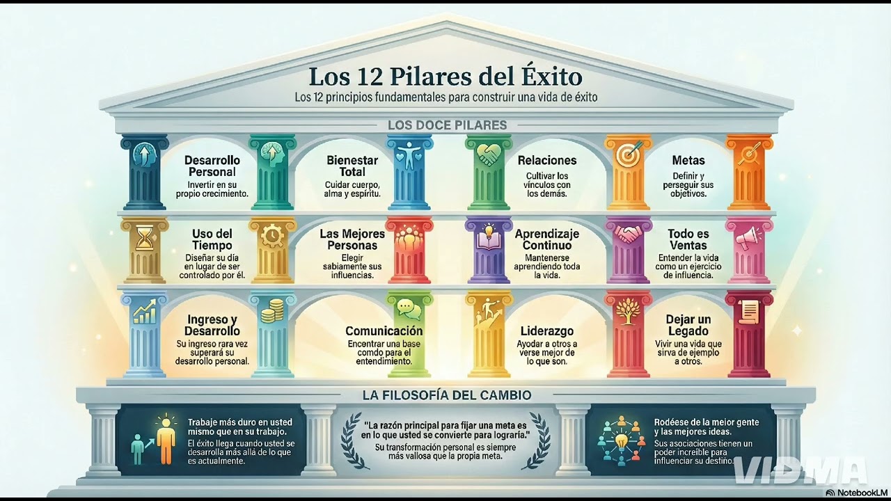 Audio: Los Doce Pilares del Éxito.  Jim Rohn y Chris Widener