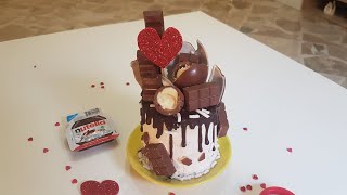 KINDER CAKE - Mini Drip Kinder Cake - Torta kinder // Idea regalo San Valentino