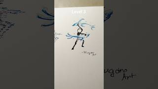 How to draw body with stickman powers in different levels #art #drawing