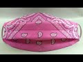 How to Make a Bandana Face Mask Tutorial  | Quick Easy Bandana Face Cover | Cómo hacer mascarilla